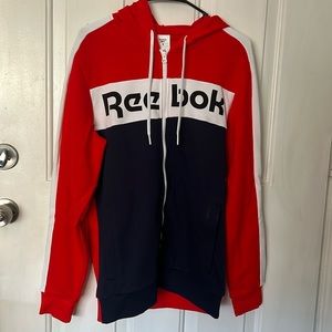 Multi color Reebok zip up hoodie
